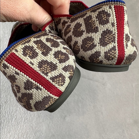 Rothys Womens Ballet Flat Leopard Print Slip On Washable Comfy Shoes 7.5 Mobwife - Picture 8 of 10